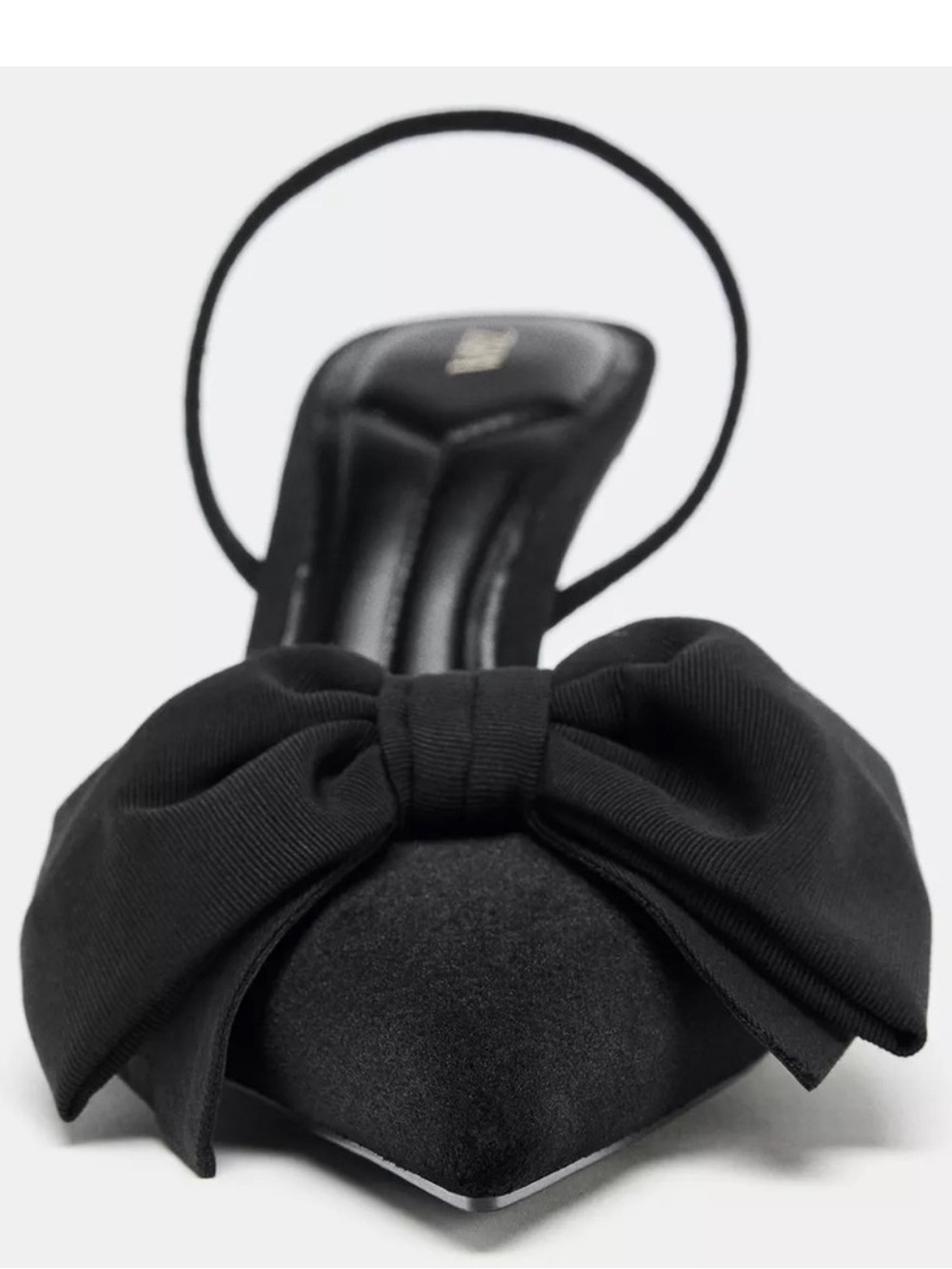 NWOT ZARA KITTEN HEEL BOW SLINGBACKS 💋 - Picture 4 of 5